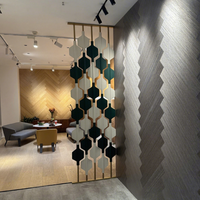 Paravent décoratif en métal sur mesure, séparateur de pièce rotatif en acier inoxydable, séparateur d'espace moderne pour hall d'hôtel, villa