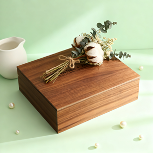 Gỗ rắn Walnut quà lưu niệm nhiếp ảnh hộp quà tặng khắc laser Slide Bìa mở phù hợp đám cưới mang thai em bé kỷ niệm - Product Image 4