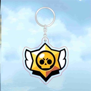 Llavero de aleación de zinc Brawl Stars con diseño de Pulgar Rojo, colgante para mochila con patrón de héroes del juego móvil, para mayores de 14 años - Product Image 5