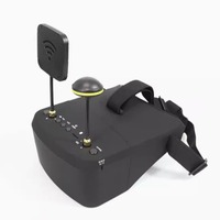 Lunettes FPV EV800D 5.8G 40CH 5 pouces 800*480 HD DVR Diversity avec batterie et casque vidéo métallique pour modèle RC et drone FPV