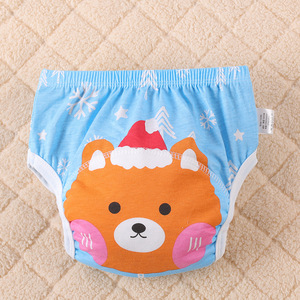 Couches réutilisables pour bébé 6 couches de couches en coton réutilisables et imperméables, respirantes, shorts d'entraînement, sous-vêtements, pantalons en tissu - Product Image 2