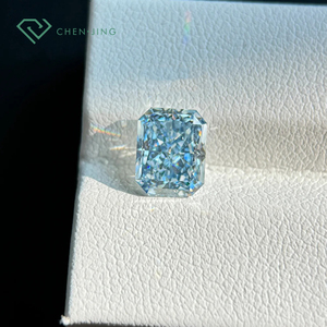 Diamante Azul Cultivado en Laboratorio Certificado por IGI de 1-5 Quilates, Corte Asscher Vívido, Radiante en Forma Elegante, Diamantes Sueltos para Engaste en Joyería - Product Image 4