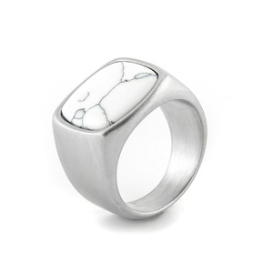 Anillos de Piedra Natural Chapados en Oro de <span class=keywords><strong>18k</strong></span>, Chapados en Plata y con Acabado Negro, los Más Vendidos del 2024, para Hombre - Product Image 2