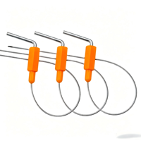 Precinto de cable metálico hexagonal numerado antimanipulación de ajuste rápido para contenedores de envío, camiones y puertas de ferrocarril