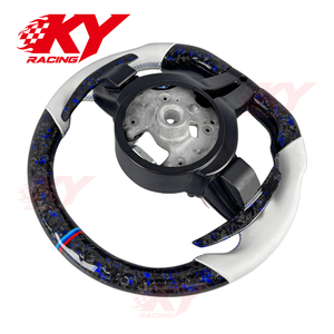 Volante de Fibra de Carbono Forjado para BMW F30 F20 F10 F31 F34 F35 F80 F82 M2 M3 M4 Estilo Deportivo Modelo M Serie 3 Sport Azul - Product Image 4