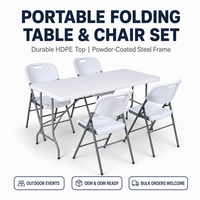 Table pliante en plastique réglable avec structure en acier inoxydable, 5 pieds/6 pieds/8 pieds, mobilier d'extérieur rectangulaire portable