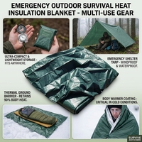 Couverture Thermique d'Urgence Extérieure, Couverture Réfléchissante en Aluminium pour le Bushcraft, le Camping et la Survie