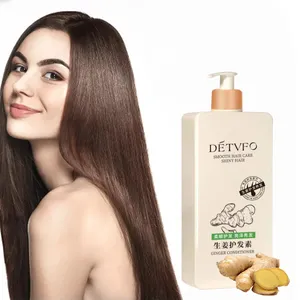  Mejor eficaz Anti-Frizzy queratina jengibre dejar en acondicionador rizado cabello africano Mujer acondicionador de cabello