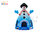 Maison de rebond gonflable sur le thème de Noël vente commerciale loyer maison enfant cadeau vente en gros enfants divertissement attraction d'hiver