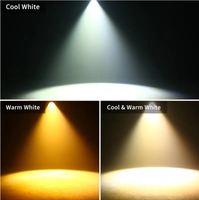 Projecteur LED 2 en 1 200W, lumière de scène DJ personnalisée en aluminium Cob Blinder, émission blanc chaud