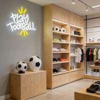 Neonawall Enseigne néon personnalisée OEM ODM LED USB motif Football, Décoration murale pour les fans de football, les enfants, le salon et la salle de jeux