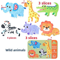 Boîte de puzzle en bois 3D intellectuelle à thèmes variés pour l'éducation préscolaire, puzzles pour enfants de 2 à 4 ans, unisexe