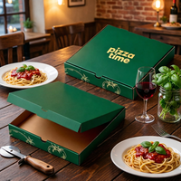 Dossiers personnalisés en carton ondulé de marque, emballages écologiques pour pizzas, sushis, chips de pommes de terre avec poignée, couleur personnalisée