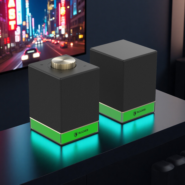 SADES Dionsyn Bt 5.3 8 Rgb Lighting 2 Loudspeaker Enclosure Speakers Usb Desktop Speaker Music System Gaming Speaker