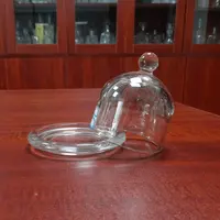 Goedkope Bell Vorm Helder Glas Botervloot Met Deksel