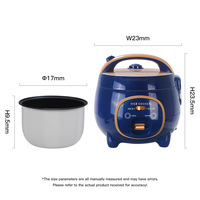 Cuisinière à riz électrique mini 1,8 L en alliage d'aluminium 110V-220V avec protection contre la surchauffe et cuve intérieure, pour le commerce transfrontalier
