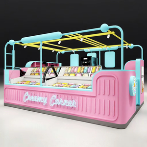 Kiosco de Helados Personalizado y Colorido con Iluminación LED, Moderno Expositor de Gelato para Centros Comerciales, para Negocios Minoristas - Product Image 1