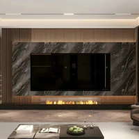 Meuble TV mural intégré avec rangements pour villa, centre de divertissement, home cinéma - Fournisseur OEM en gros