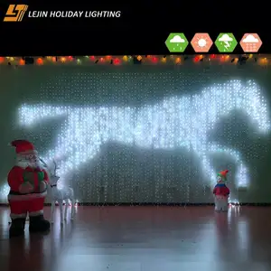 Outdoor decoration waterproof smart curtain lights for holiday decoration