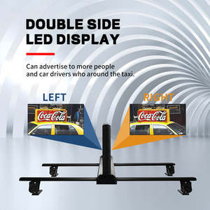 Outdoor P3 Taxi Top Double Face <strong>LED</strong> Display <strong>Screen</strong> 969x360cm 5000cd Universal <strong>Car</strong> Roof Advertising Digital Signage - Product Image 3