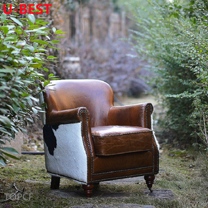 <span class=keywords><strong>Fauteuil</strong></span> en cuir coloré de luxe U-Best, style américain antique, canapé en cuir <span class=keywords><strong>patchwork</strong></span>, <span class=keywords><strong>fauteuil</strong></span> à cigares à vendre - Product Image 2