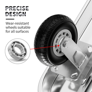 Carrello <span class=keywords><strong>a</strong></span> <span class=keywords><strong>mano</strong></span> con piattaforma in acciaio inossidabile di medie dimensioni 60*90CM con ruota silenziosa con corrimano pieghevole - Product Image 5