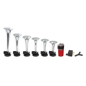 Kit <span class=keywords><strong>de</strong></span> klaxon à air 12V 6 pistons super puissant, universel, électrique, étanche, pour voiture, camion, SUV, <span class=keywords><strong>bateau</strong></span>, véhicule - Product Image 2