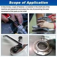 M4 C-Clips Small External Retaining Rings Black Alloy Steel Snap Retaining Circlip Various