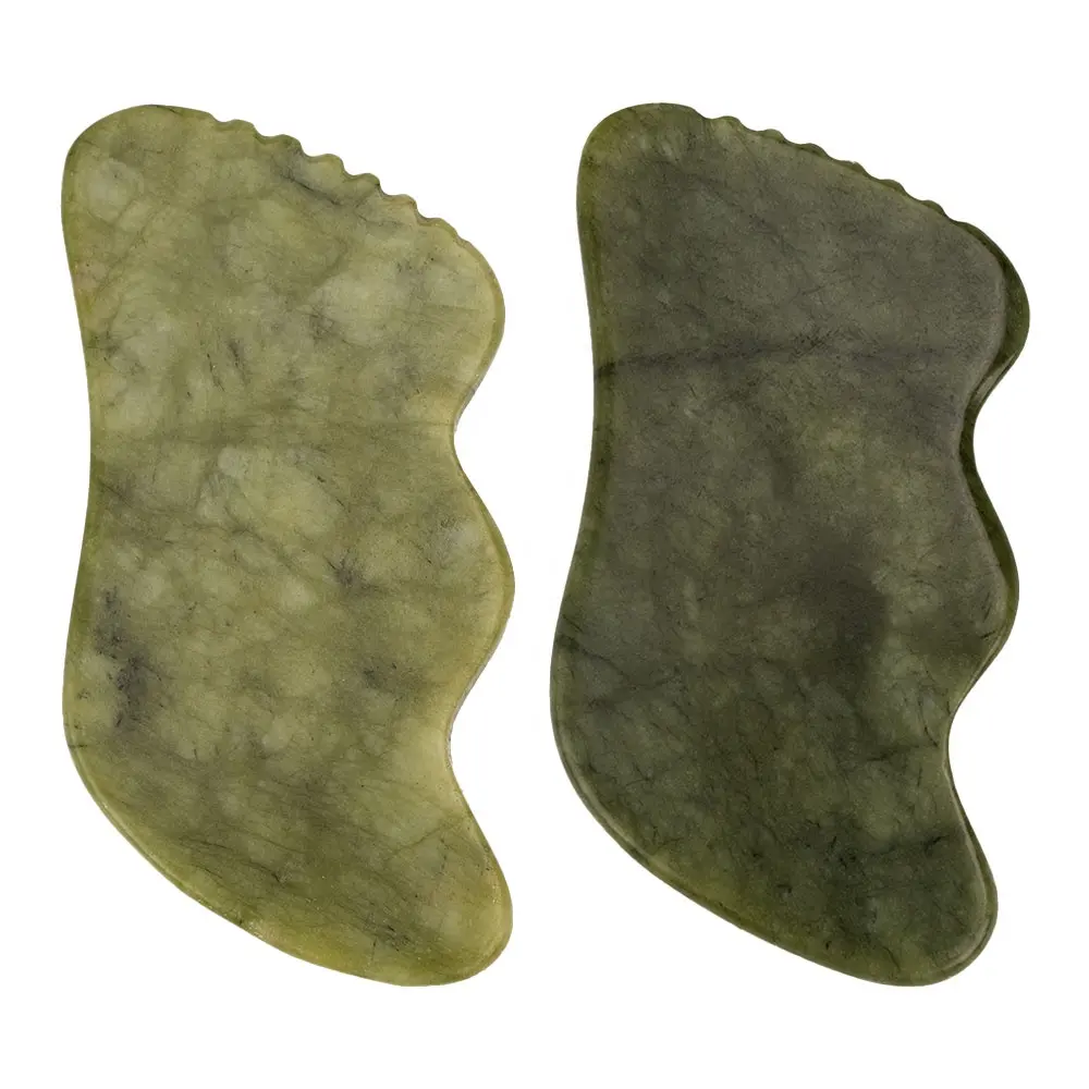 Handmade Natural Jade Gua Sha Scraping Massage board Jade Facial Massager