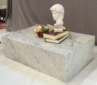Table basse européenne en marbre de carrera, salon moderne