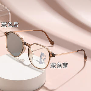 <span class=keywords><strong>Gafas</strong></span> <span class=keywords><strong>de</strong></span> lectura HD con luz azul para mujer, venta al por mayor, montura transparente ultraligera multienfoque progresiva, 6080 - Product Image 2