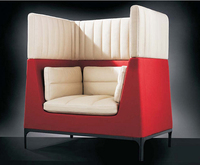 Cabine Acoustique de Bureau, Poste de Travail avec Canapé, Pod de Réunion Privé Insonorisé, Cabine d'Isolation Sonore en Tissu pour Bureau et Bibliothèque