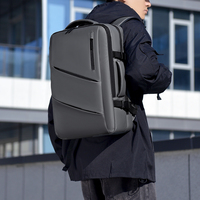 Waterproof 15.6 Inch Laptop Backpack Unisex Business Travel Large Capacity Multi-functional Bag USB Charging Zipper Polyester