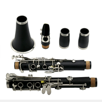 Wholesale Woodwind Instrument Black Silver Plated 17key Clarinet for Beginner