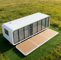 Casa Prefabricada Modular de Lujo 2026, Totalmente Equipada, Estilo Cabaña Apple, Casa Móvil para Campamento