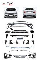 Usine Directe PP + ABS Avant Pare-chocs De Voiture Argent Noir Diamant Grille Pour Mercedes Benz Classe C Amg W205 2058881260 2019 2020 2021