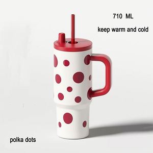 New 710ml 24oz Outdoor Travel Car Metal Mug <b>Portable</b> <b>Vacuum</b> Insulated Bottle 316 Stainless Steel Tumbler With Handle - Product Image 3