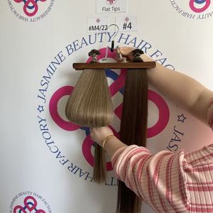 ดราก้อนบิวตี้ ขายส่ง แฮร์พีชแบบปลายแบน ผมแท้ 100% แฮร์พีชแบบปลายแบนสำเร็จรูป ผมตรง ผมหยักศก ผมลอน - Product Image 2