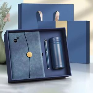 FX Wholesale Promotional Gifts Items NFC Pu NoteBook Diary Business Thermos Cup Notebook Gift Set With <b>Pen</b> and <b>Water</b> Bottle - Product Image 4