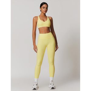 Conjunto Deportivo para Mujer, Sujetador Deportivo con Tirantes Cruzados, Leggings de Cintura Alta, Conjunto de Yoga de 2 Piezas sin Costuras - Product Image 2