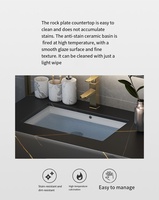 Ensemble de meubles de salle de bain modernes en bois massif/villa, résistants à l'eau, à fermeture douce, écologiques, intelligents, avec lavabo en pierre de quartz, à fixation murale