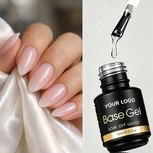 Nuevo Gel Base de 15ml con Muestra Gratis, Diseño de Botella Personalizado, Esmalte de Uñas en Gel OEM ODM, Capa Base de Resina de Larga Duración para Uñas DIY - Product Image 1