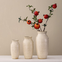 Vase en céramique, fleurs fraîches hydroponiques, vent silencieux, rétro, nostalgique, moderne, résistant à la corrosion, Jingjifeng, maison, luxe léger