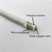 GN500 Hitze beständiges Kabel Feuer beständiger Glimmer Hoch temperatur kabel Glasfaser geflecht zum Heizen