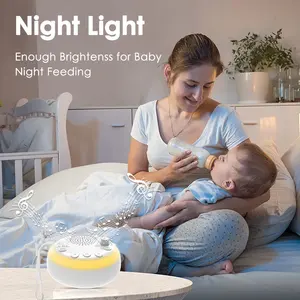 2024 Hete Witte Ruis Slaapgeluidsmachine En Nachtlampje Met 16 Rustgevende Natuurgeluiden Draagbare Slaapgeluidsmachines Voor Baby