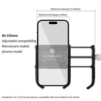 Support de téléphone antidérapant pour vélo, support de téléphone rotatif à 360 degrés en alliage d'aluminium réglable pour VTT
