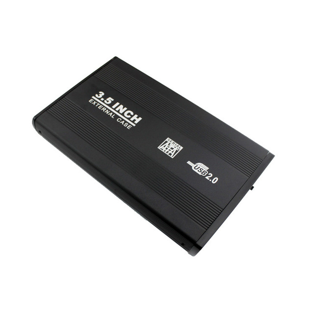 Factory Price Gamshare 3.5 Inch USB 2.0 Aluminum External SATA SSD HDD Enclosure Black Silver Customized Logo 35U2