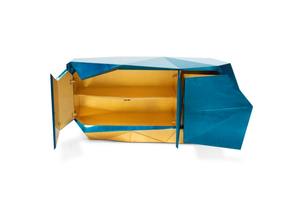 Aparador de lujo <span class=keywords><strong>Bocado</strong></span> Lobo con diamantes, venta directa de fábrica, armario moderno de madera, diseño artístico, consola geométrica para sala de estar - Product Image 6