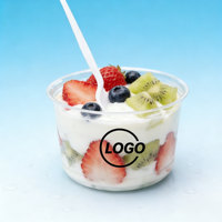 Bol en plastique personnalisé Beon avec logo, contenants à emporter de 8/12/16/24/32 oz, salades, desserts, fruits, bols à açaï avec couvercle en dôme