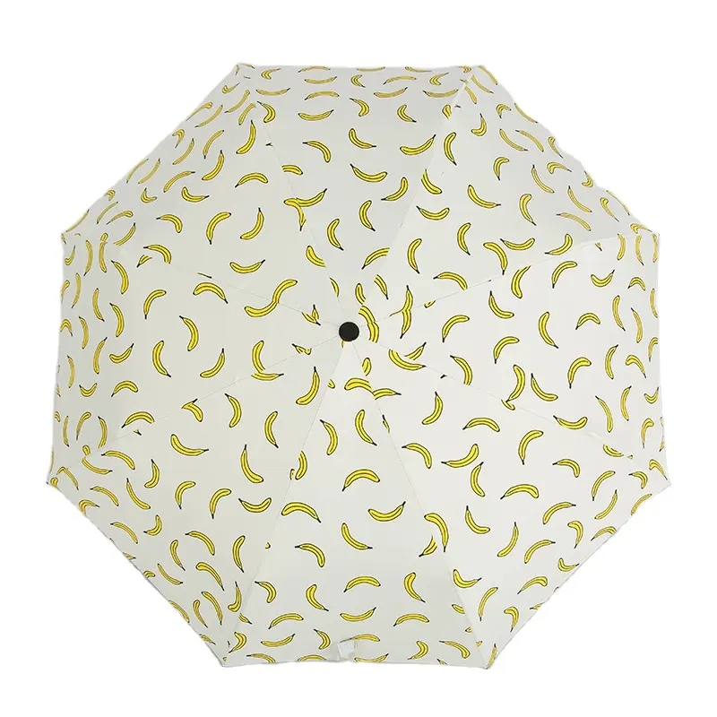 ファッションデザイン女性のための安い傘3ケースパーツ付き折りたたみ傘太陽傘